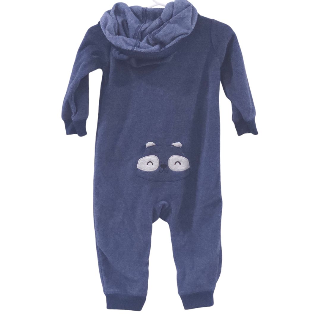 Carter's - Blue Fleece Hooded Jumpsuit, 12 m