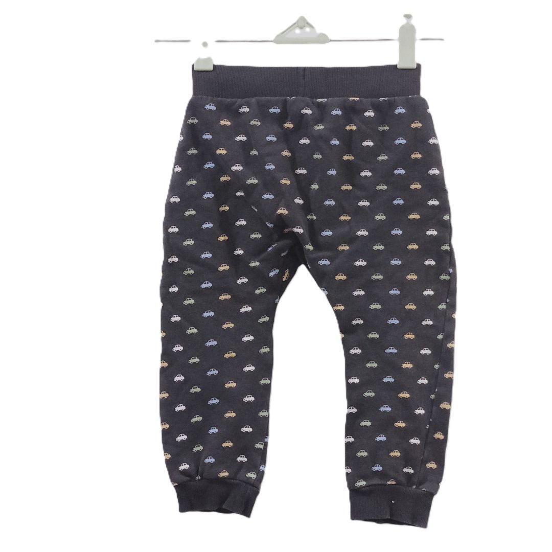 H&M - Black Cars Pull-On Pants, 18-24 m