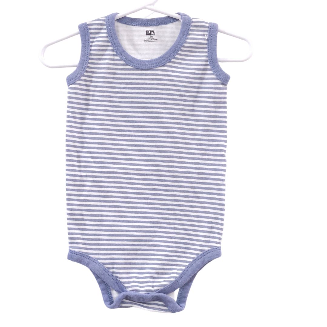 H B - Blue 5 Pack Sleeveless Bodysuits, 18 m