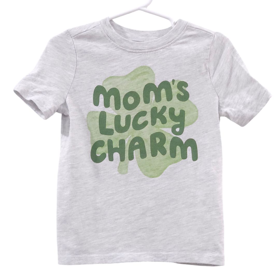 Old Navy - Gray "Mom's Lucky Charm" T-shirt, 3T