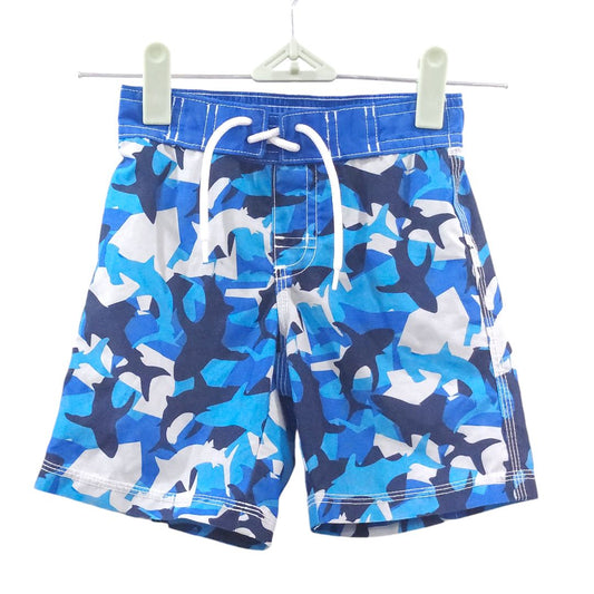 Gymboree - Bañador tipo bóxer con diseño de tiburones azules, 2T