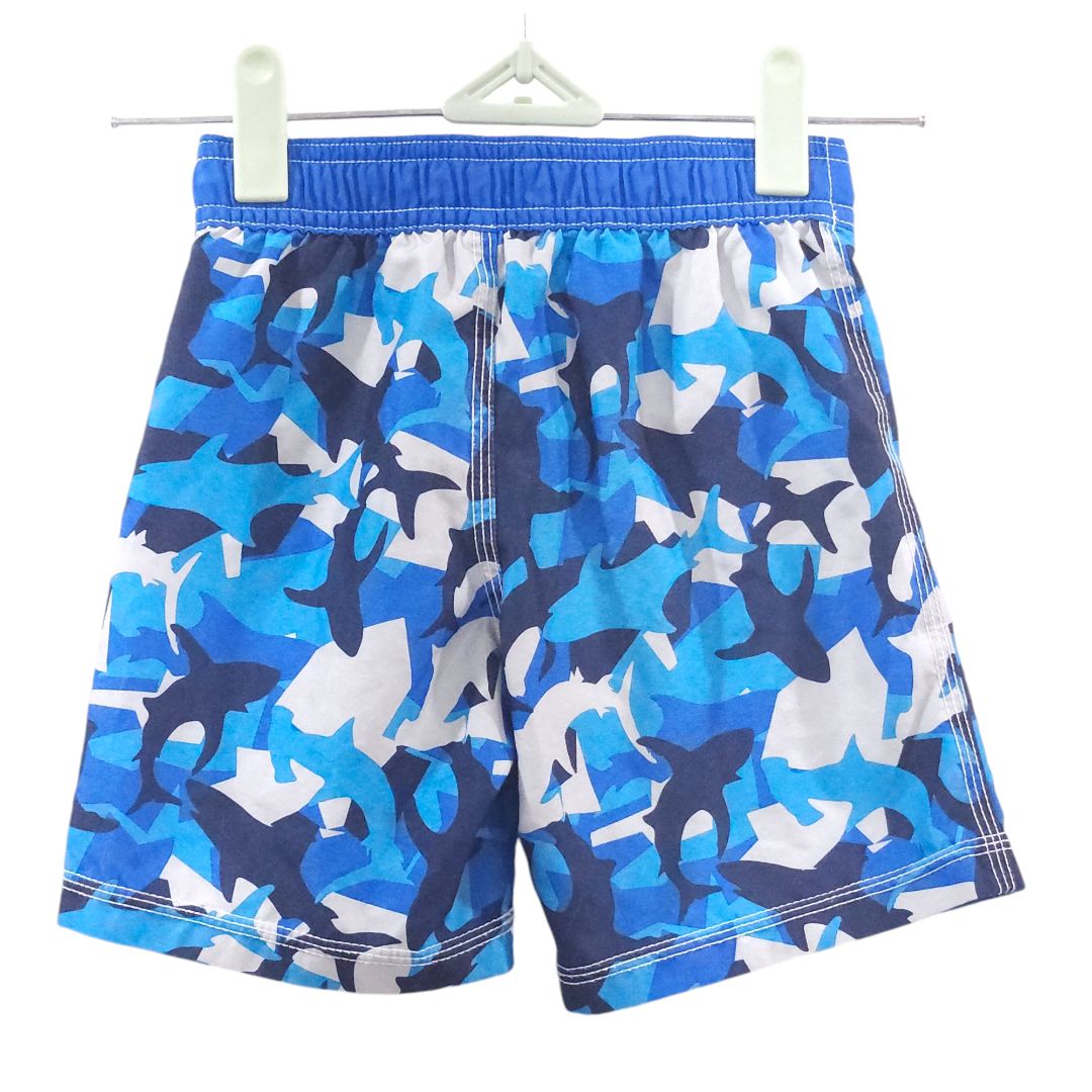 Gymboree - Bañador tipo bóxer con diseño de tiburones azules, 2T