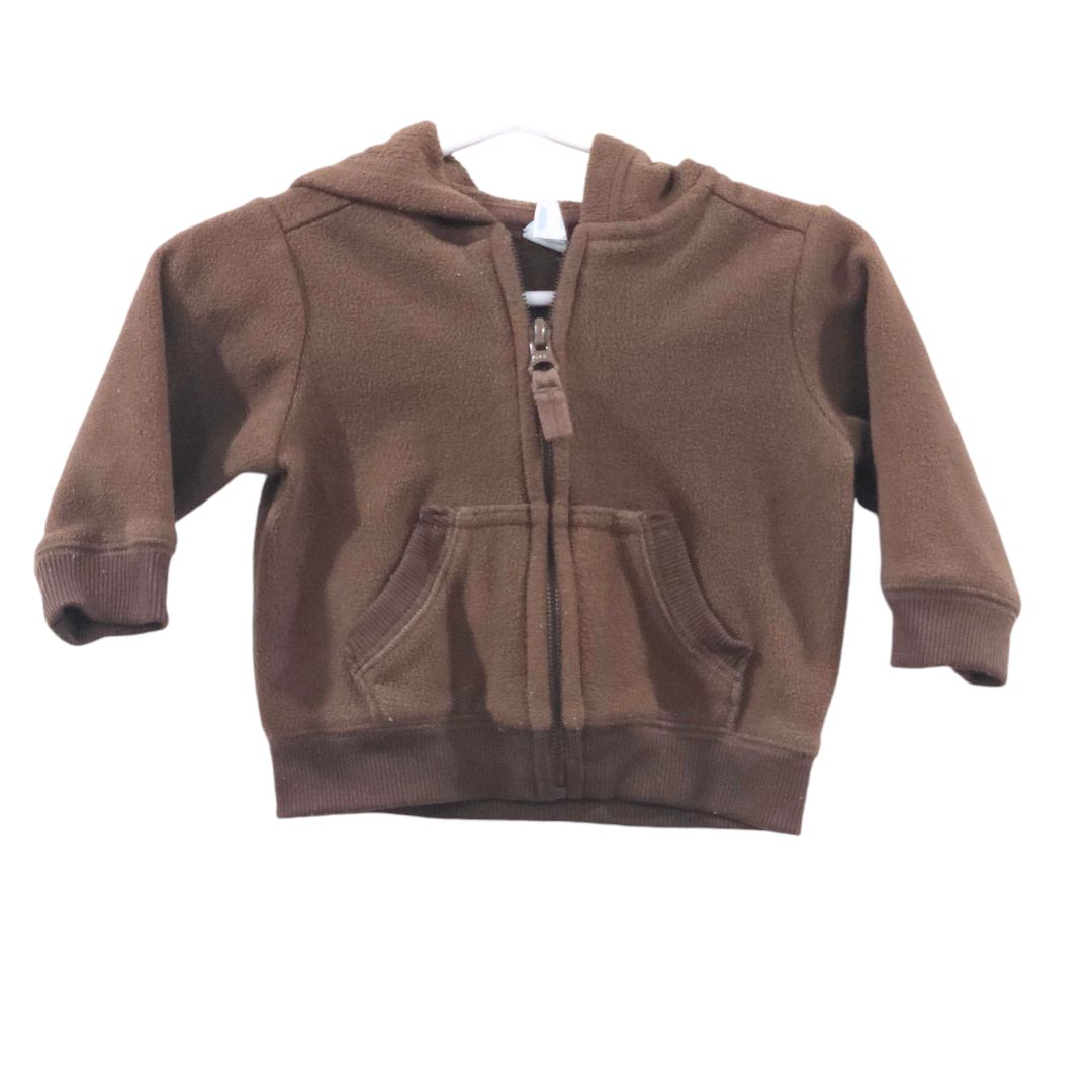 Old Navy - Chaqueta marrón con capucha y cremallera, 3-6 m