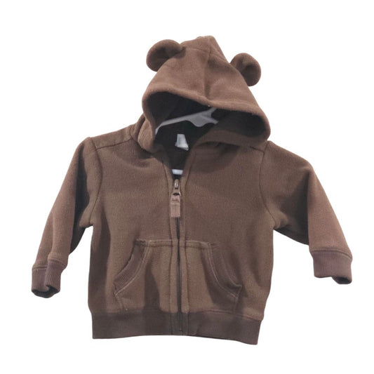 Old Navy - Brown Hooded Zip-up Jacket, 3-6 m