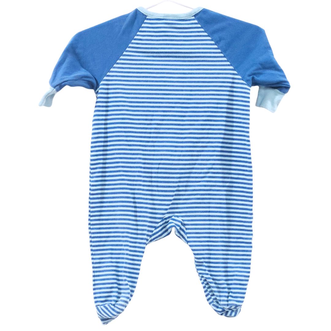 Gerber - Pijama con pies a rayas azules "Cute A-saurus", 0-3 m