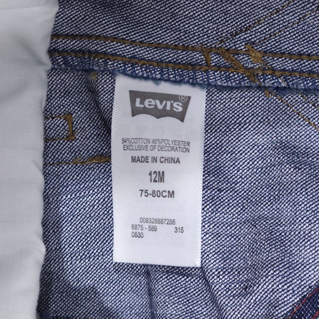 Levi's - Blue Denim Shortalls, 12 m