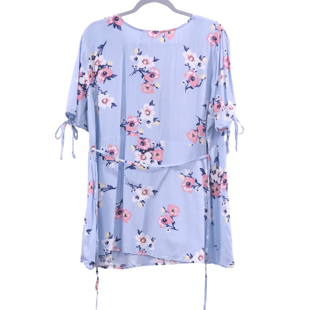 Motherhood Maternity - Blue Floral Blouse, XL