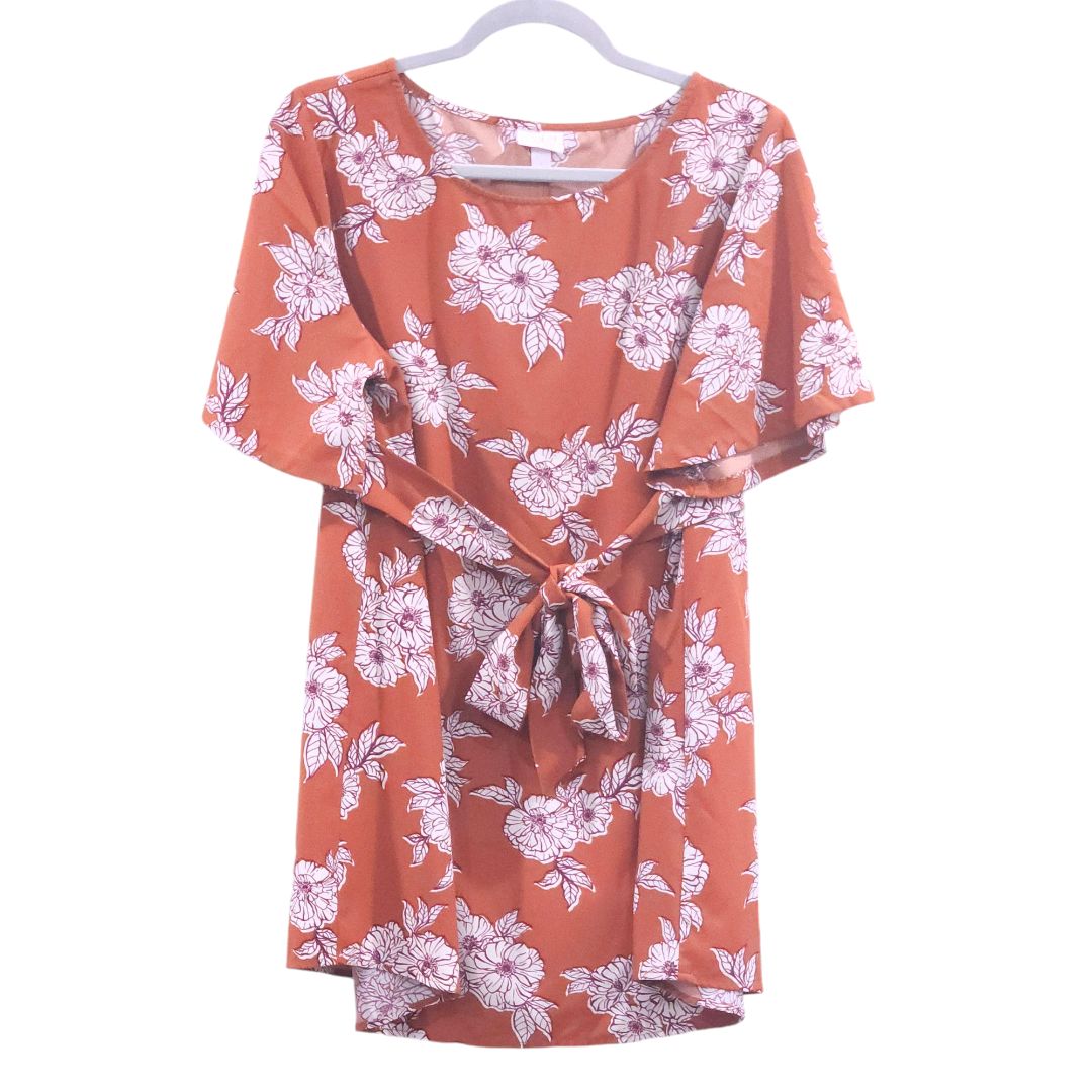 Isabel Maternity - Orange Floral Blouse, Large