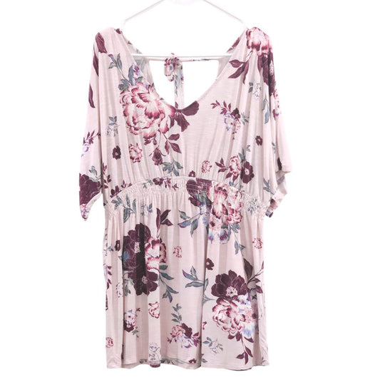 Jessica Simpson - Pink Floral Maternity Tunic Top, Large