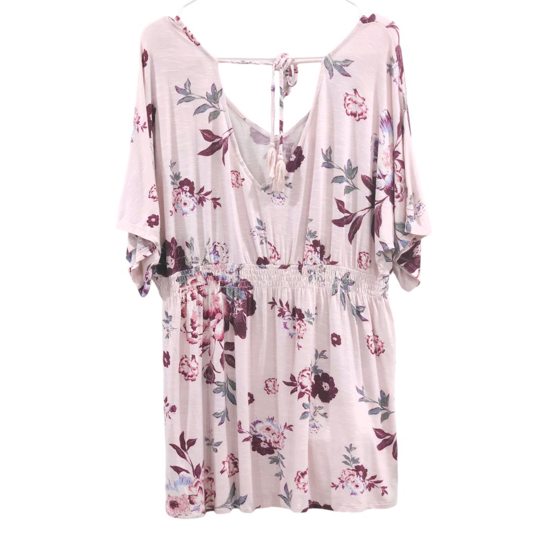 Jessica Simpson - Pink Floral Maternity Tunic Top, Large