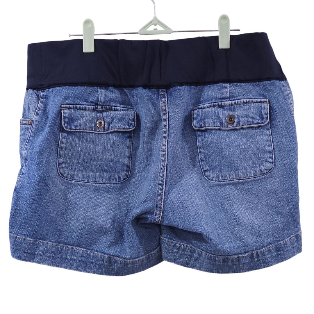 Liz Lange - Blue Denim Maternity Shorts, Large