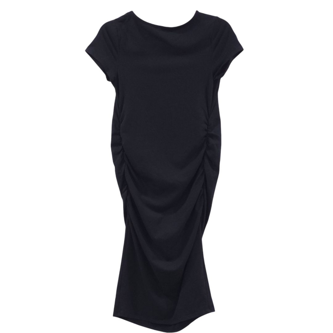 Isabel Maternity - Black Stretch Maternity Dress, Small