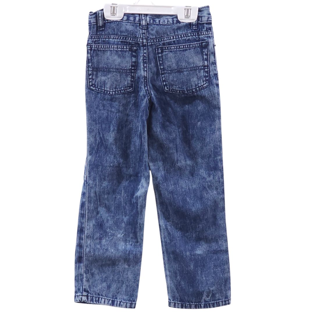 The Children's Place - Blue Acid Wash Straight 100% Cotton Jeans, 4