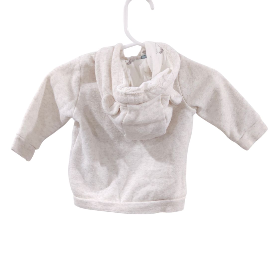 H&M - Cream Hooded "Favourite little one" Porcupine Jacket, 0-3 m