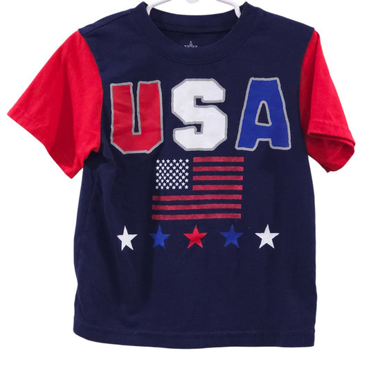 Blue "USA" T-shirt, 4T