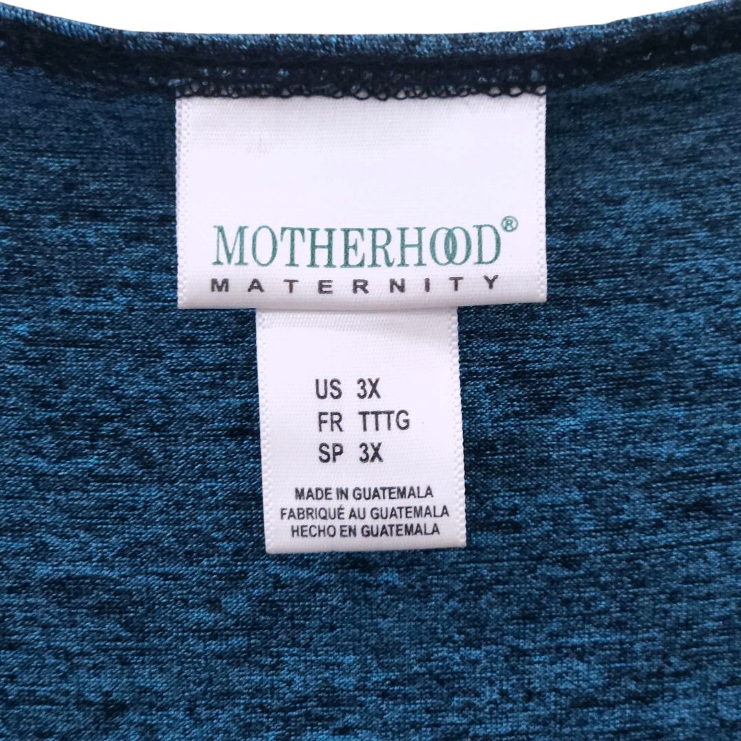 Motherhood Maternity - Blue Short Sleeve Tunic Top, 3XLarge