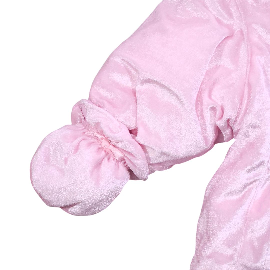 Little Impressions - Pink Vintage Fleece lined Bunting Suit, 12m