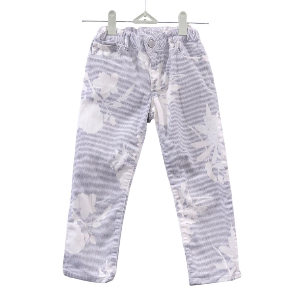 GapKids - Blue Flowers Striped Pants, 8