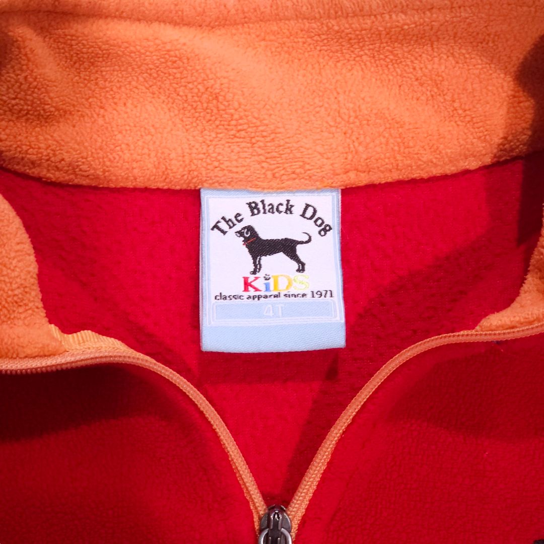 The Black Dog - Red Fleece Jacket, 4T