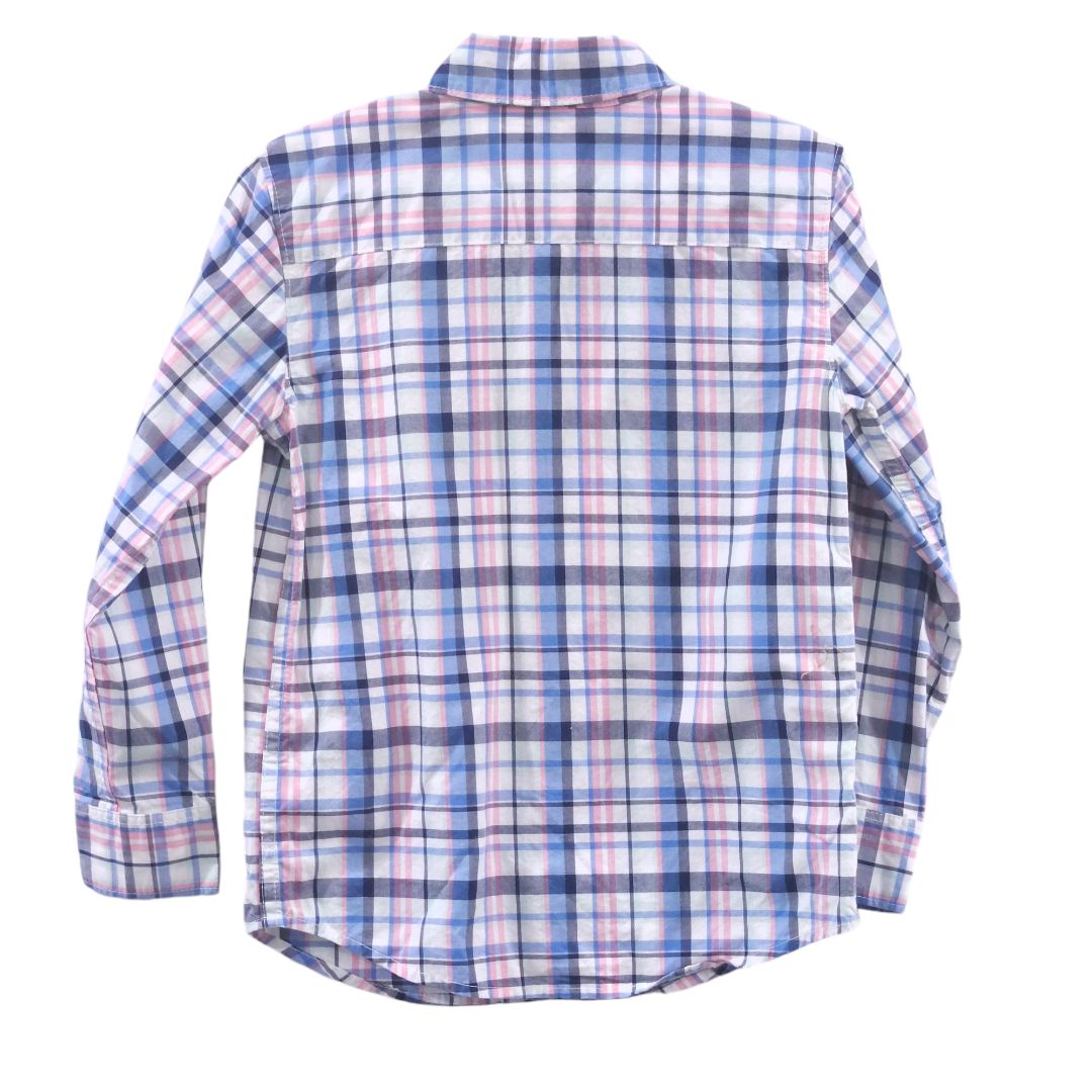 Carter's - Blue Madras Patterned Button-down Shirt, 4T