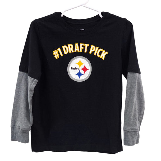 NFL - Black Long Sleeve Steelers Shirt, 4T