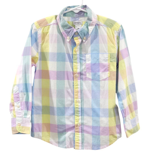 Carter's - Yellow Plaid Botton-down Long Sleeve, 4T