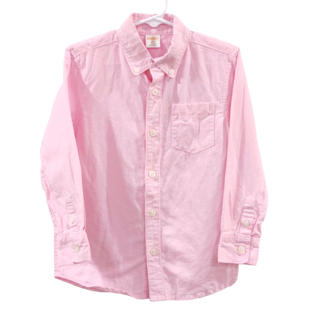 Gymboree - Pink Button-down Shirt, 4