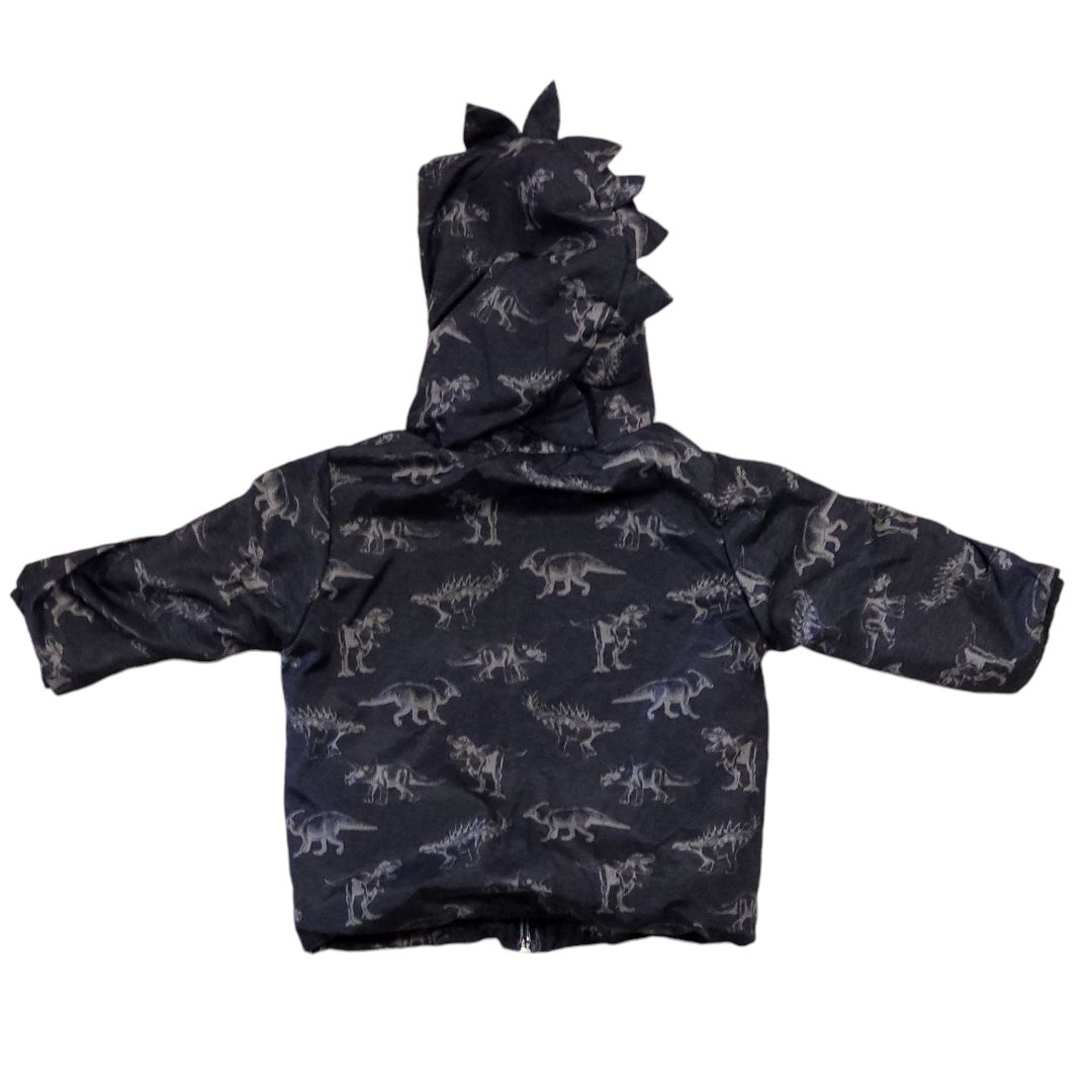 Mick Mack - Black Dinosaur Winter Jacket, Boy Size 12 m