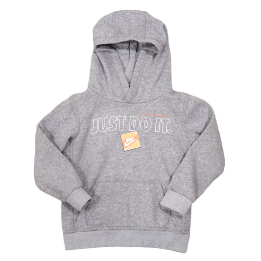 Nike - Gray Just Do it Hooded Sweatshirt, Boy Size 3T