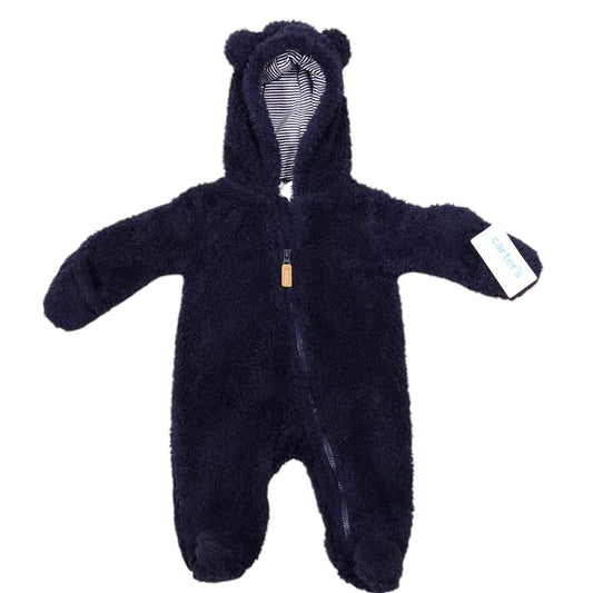 Carter's - Blue Hooded Fleece Zip-up Bear Suit, Boy Size Newborn