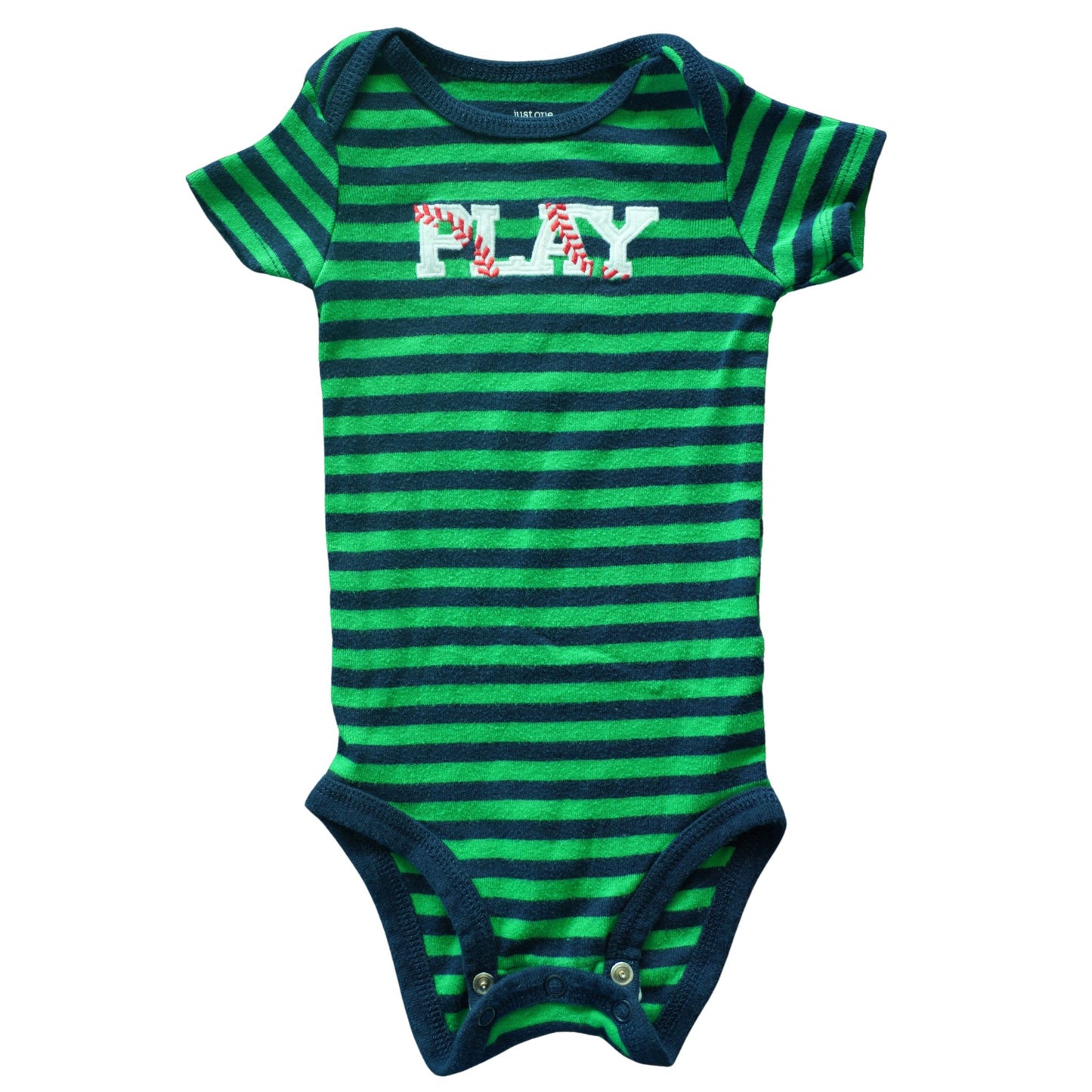 Baby Just one you by Carter's - Blue and Green Stripes Bodysuit - Boy 6m