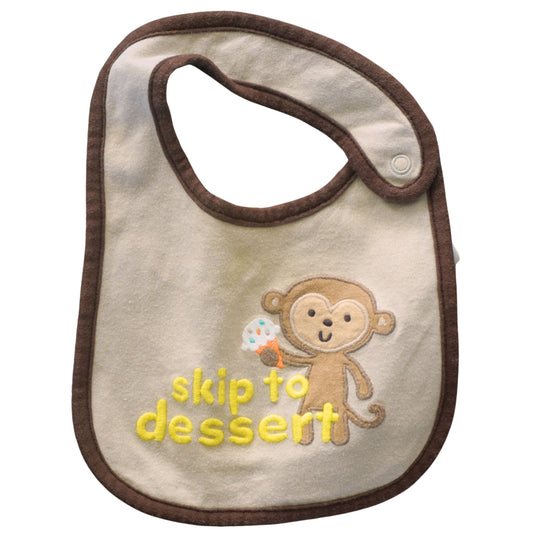 Baby Child of mine by Carter's - Brown Monkey Bib - Skip to dessert - Boy