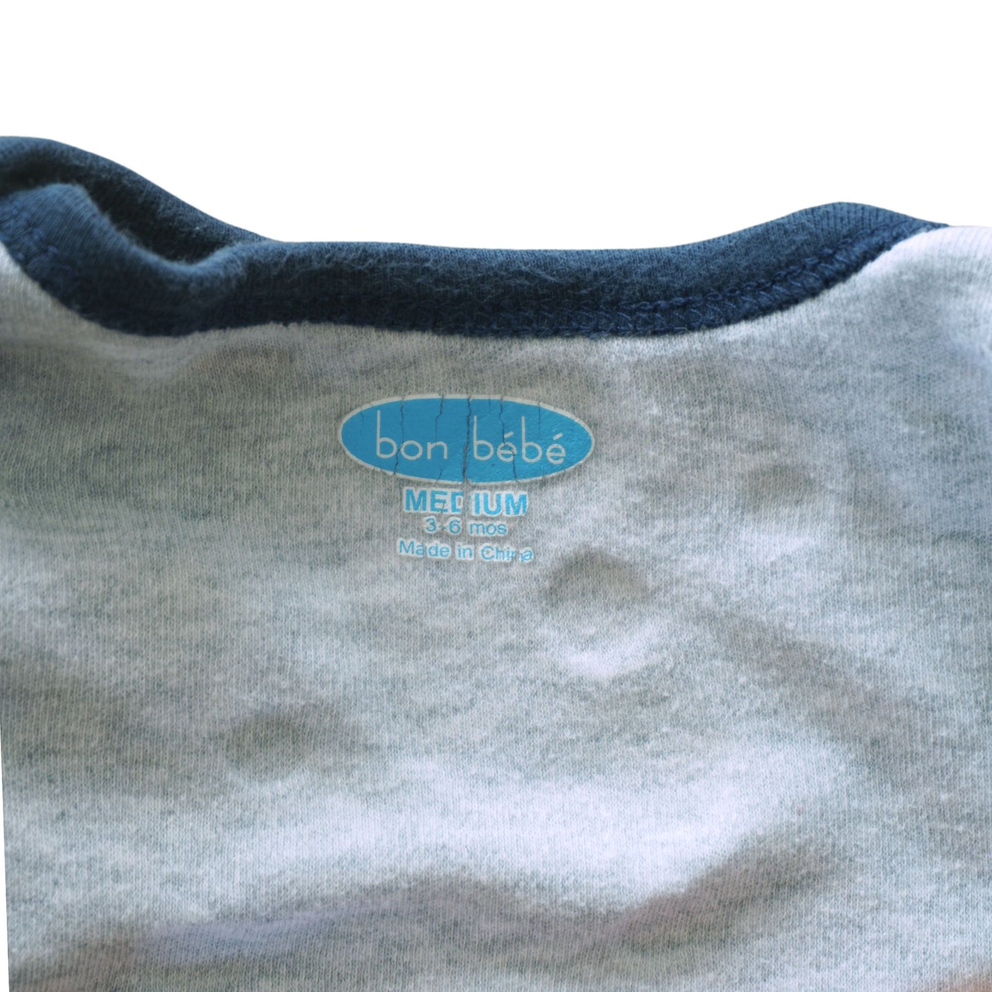 Bebé bon bebe - Body gris - Béisbol y estrellas - Niño 3-6m