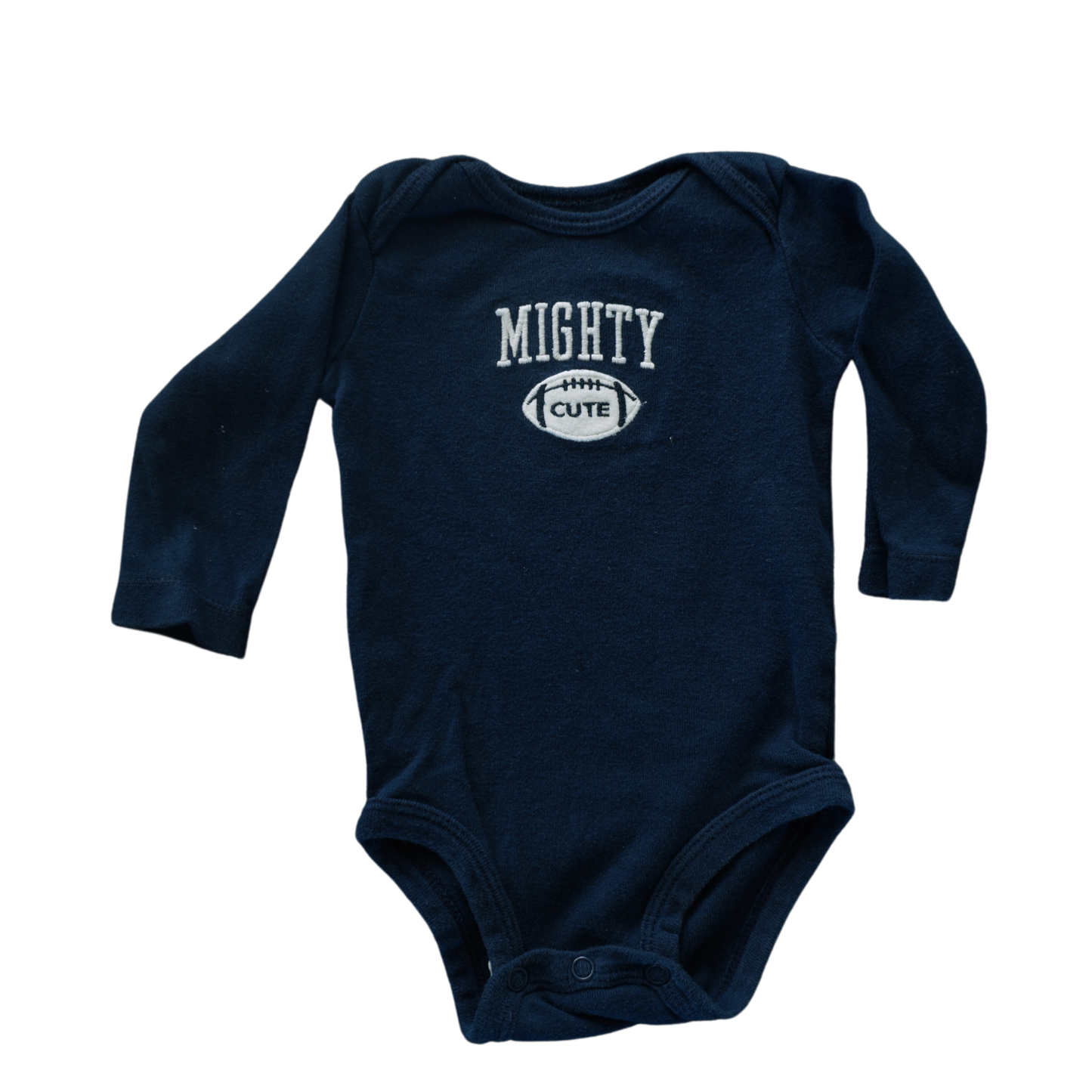 Baby Carter's - Blue Long sleeves onesie - Mighty Cute - Boy 3m