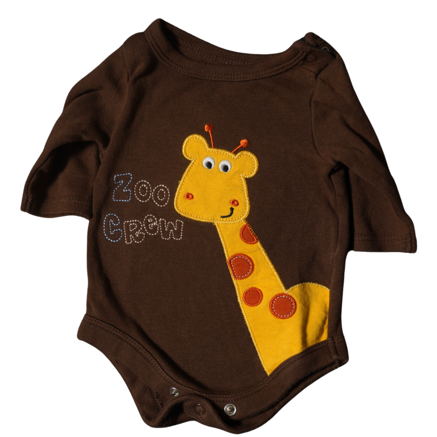 Baby Garanimals - Brown Long Sleeve Bodysuit - Girraffe  Zoo Crew - Boy Newborn