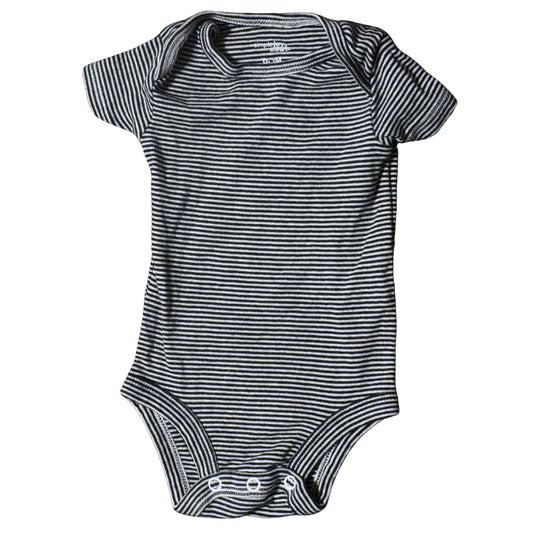 Baby Simple Joys by Carter's - Black and white stripes Bodysuit - Unisex 0-3m