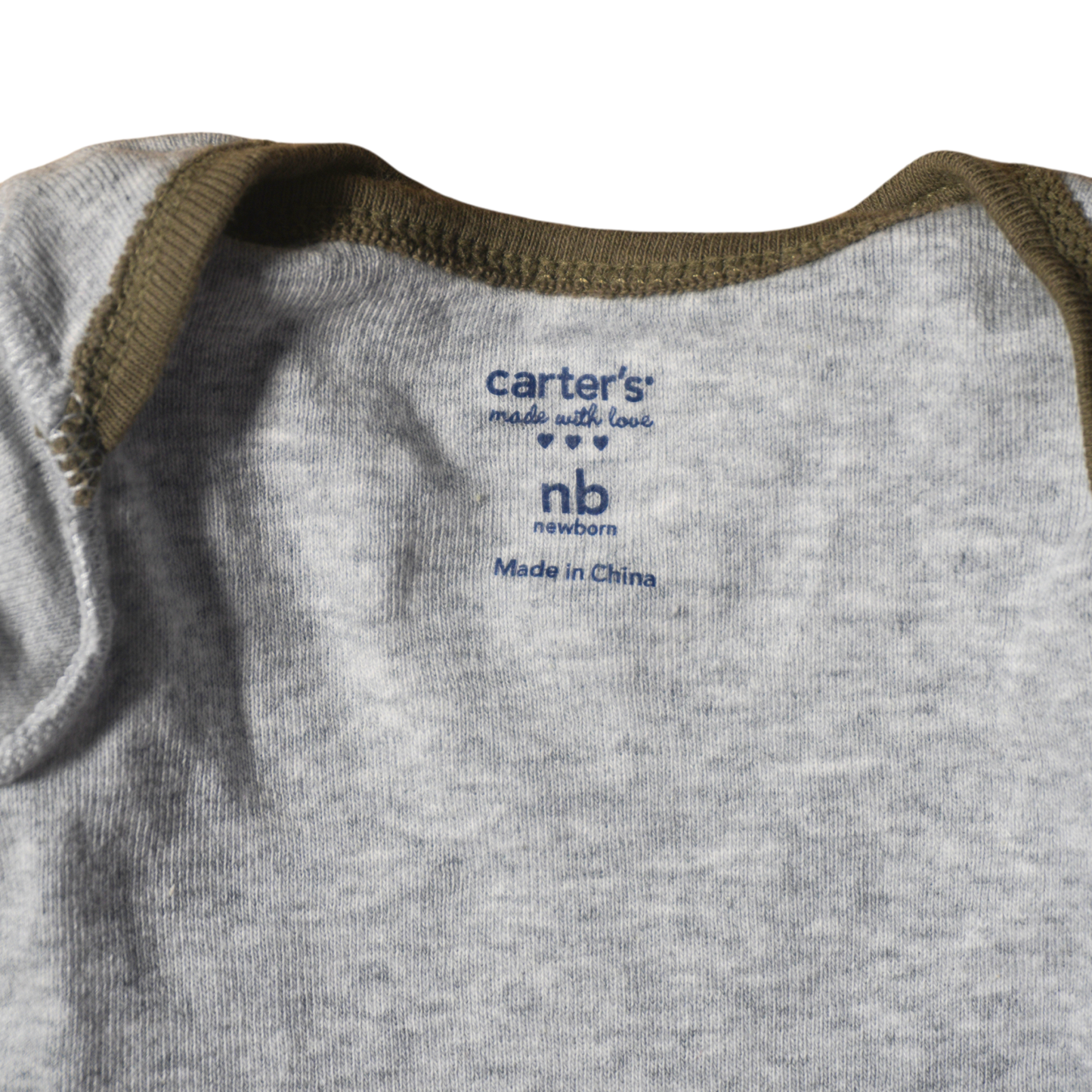 Baby Carter's - Mono gris y pantalón verde con rayas azules - Conjunto de 2 piezas Bananas over Mommy - Niño NB