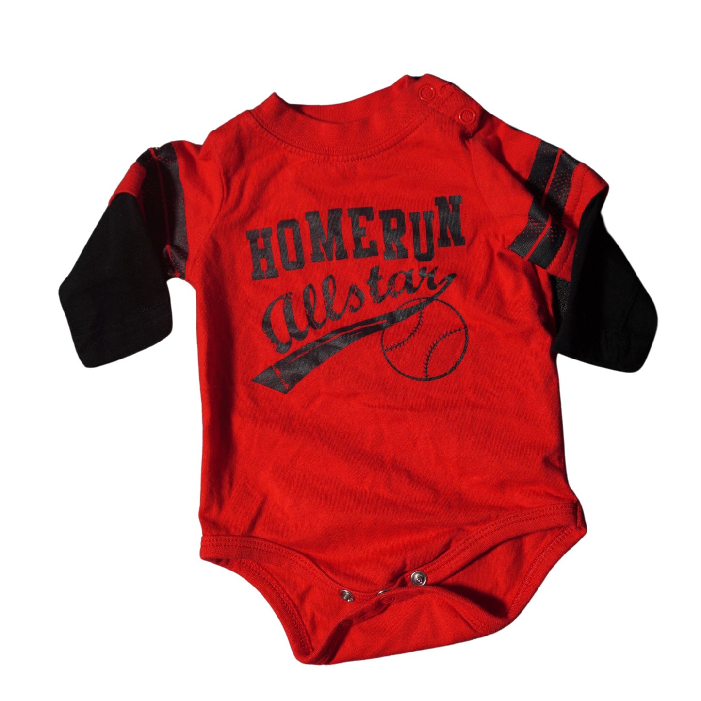 Baby Okie Dokie - Manga larga roja - Homerun Allstar - Niño recién nacido