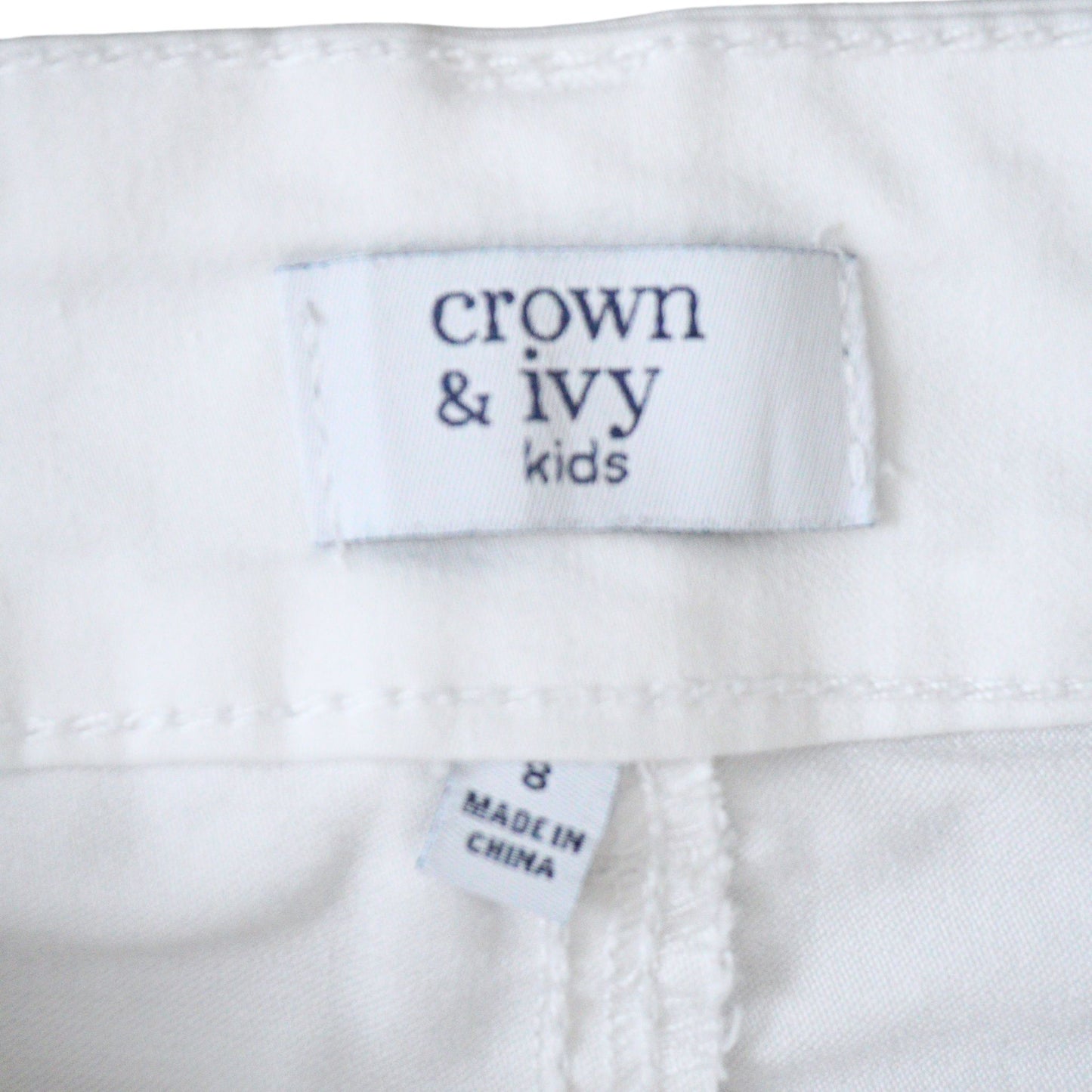 Pantalones cortos bermudas blancos Crown &amp; Ivy Kids para niñas de 8 años