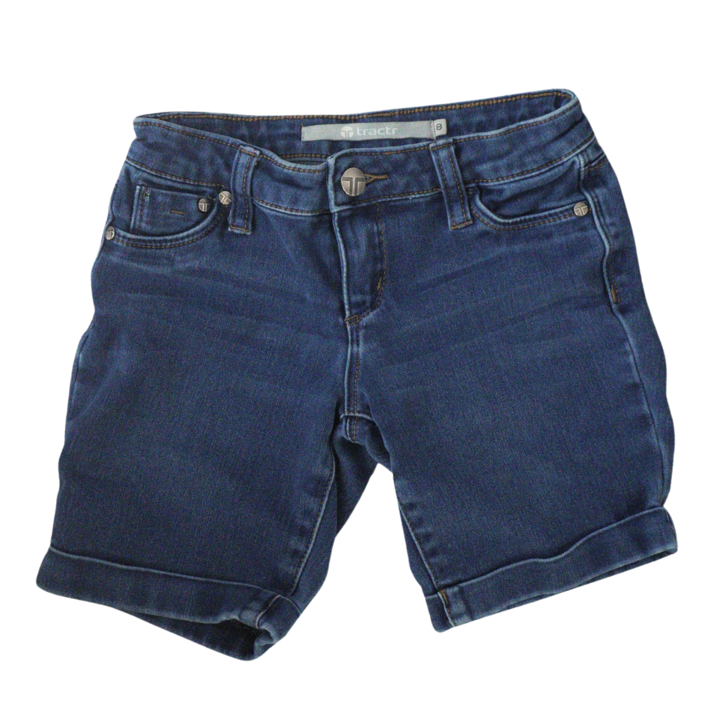 Pantalones cortos de mezclilla Kid's Tractr para niñas de 8 años