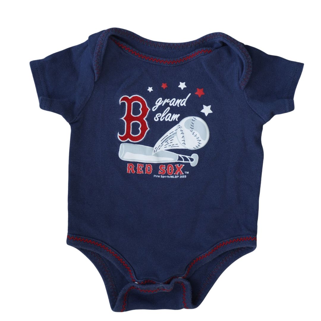 Baby Blue Pine Sports Baseball Red Sox Bodysuit, 3-6 m