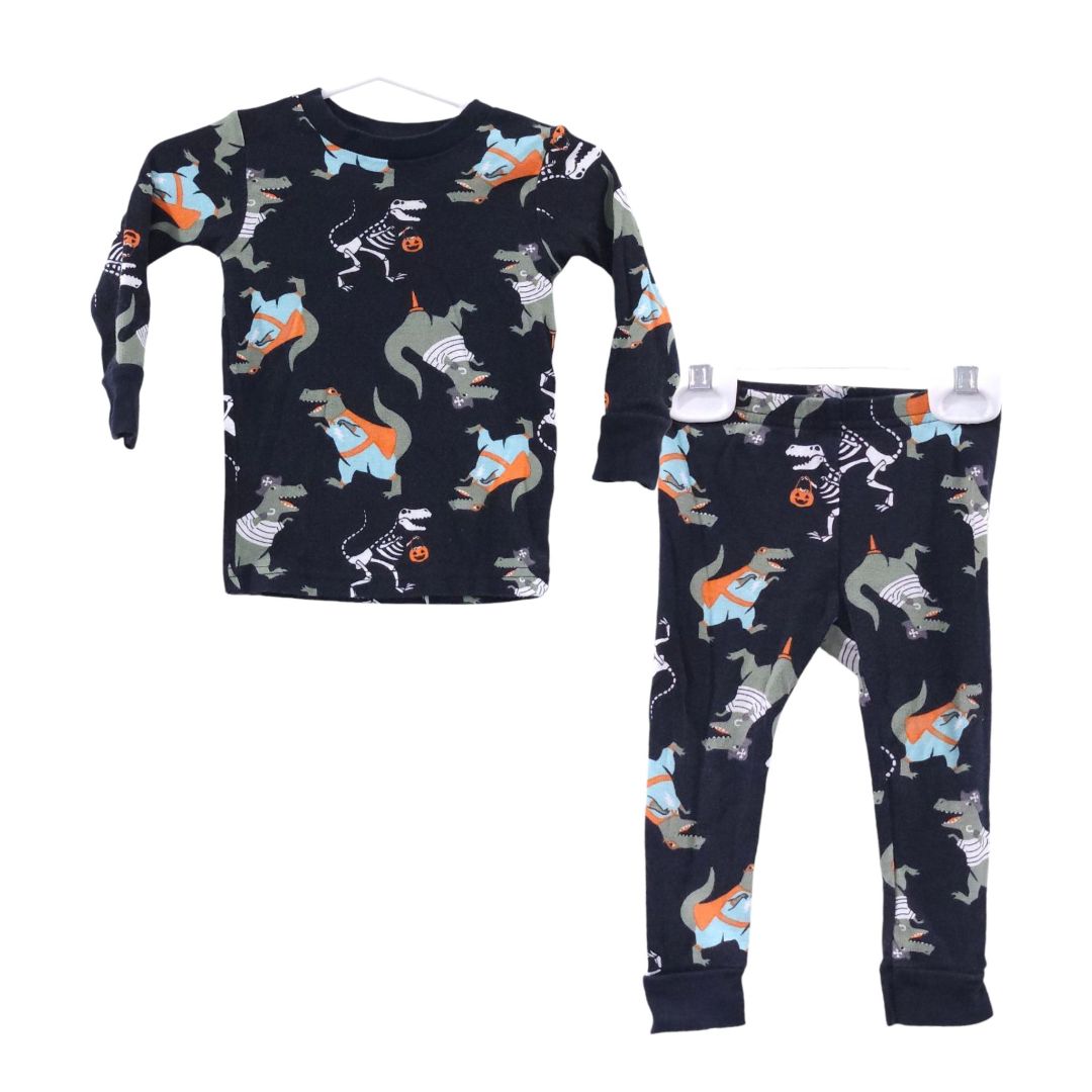 Carter's - Black Dinosaurs Halloween Pajama, 12 m