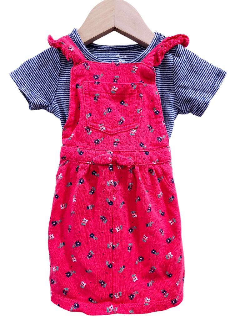 Pink Carter's Floral Jumper Set, 12 m