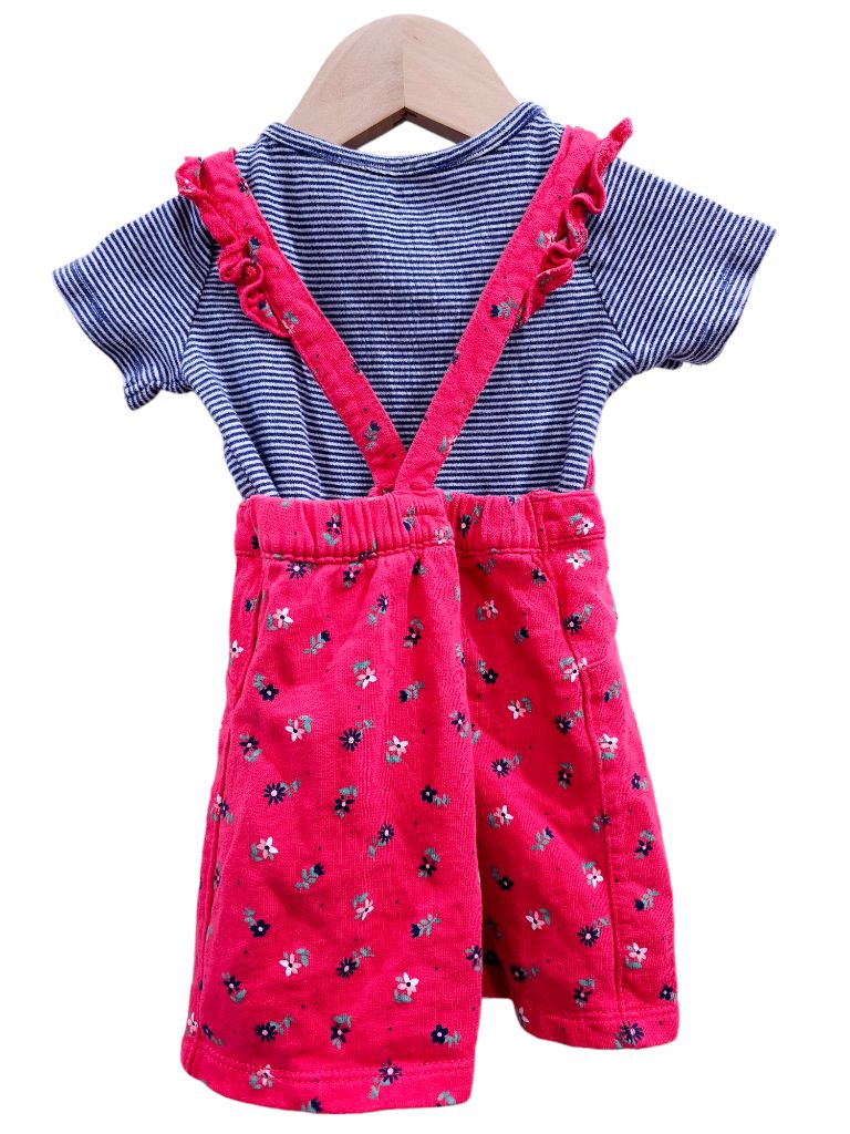 Pink Carter's Floral Jumper Set, 12 m